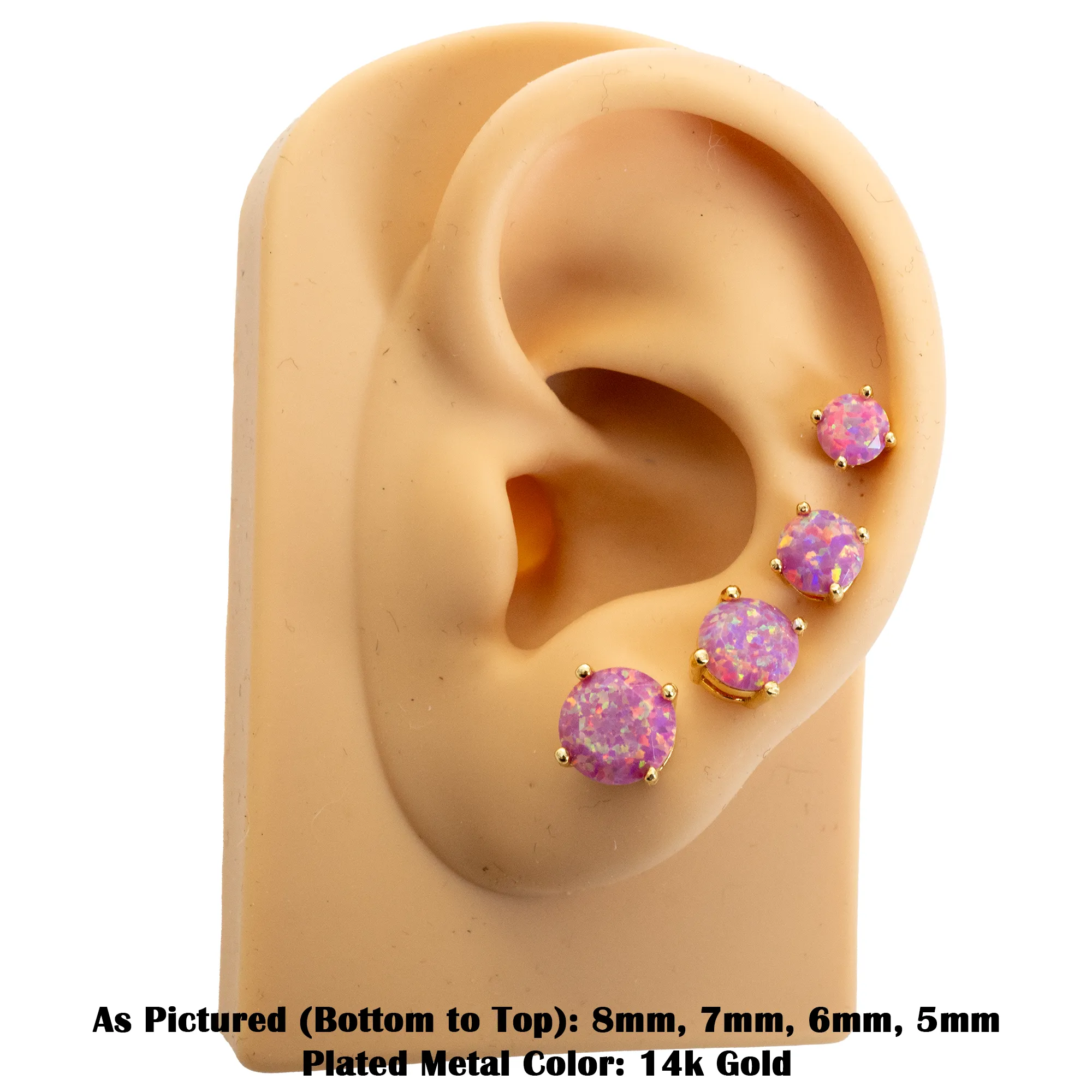 Aurora Opal Stud Earrings