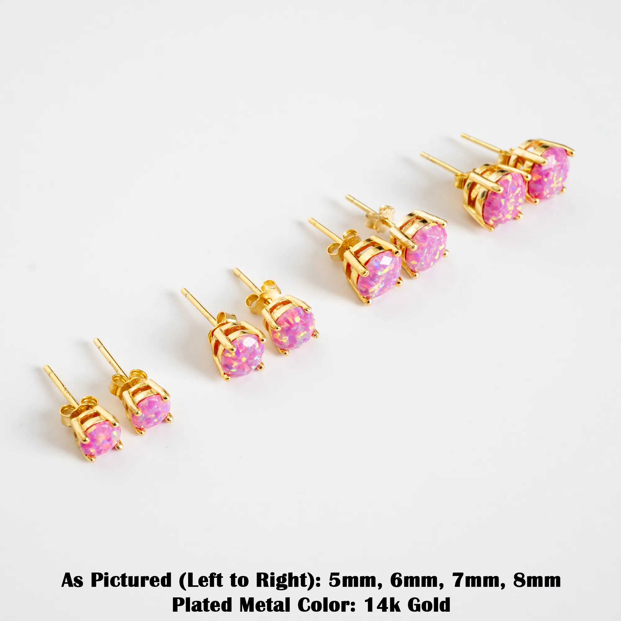 Aurora Opal Stud Earrings