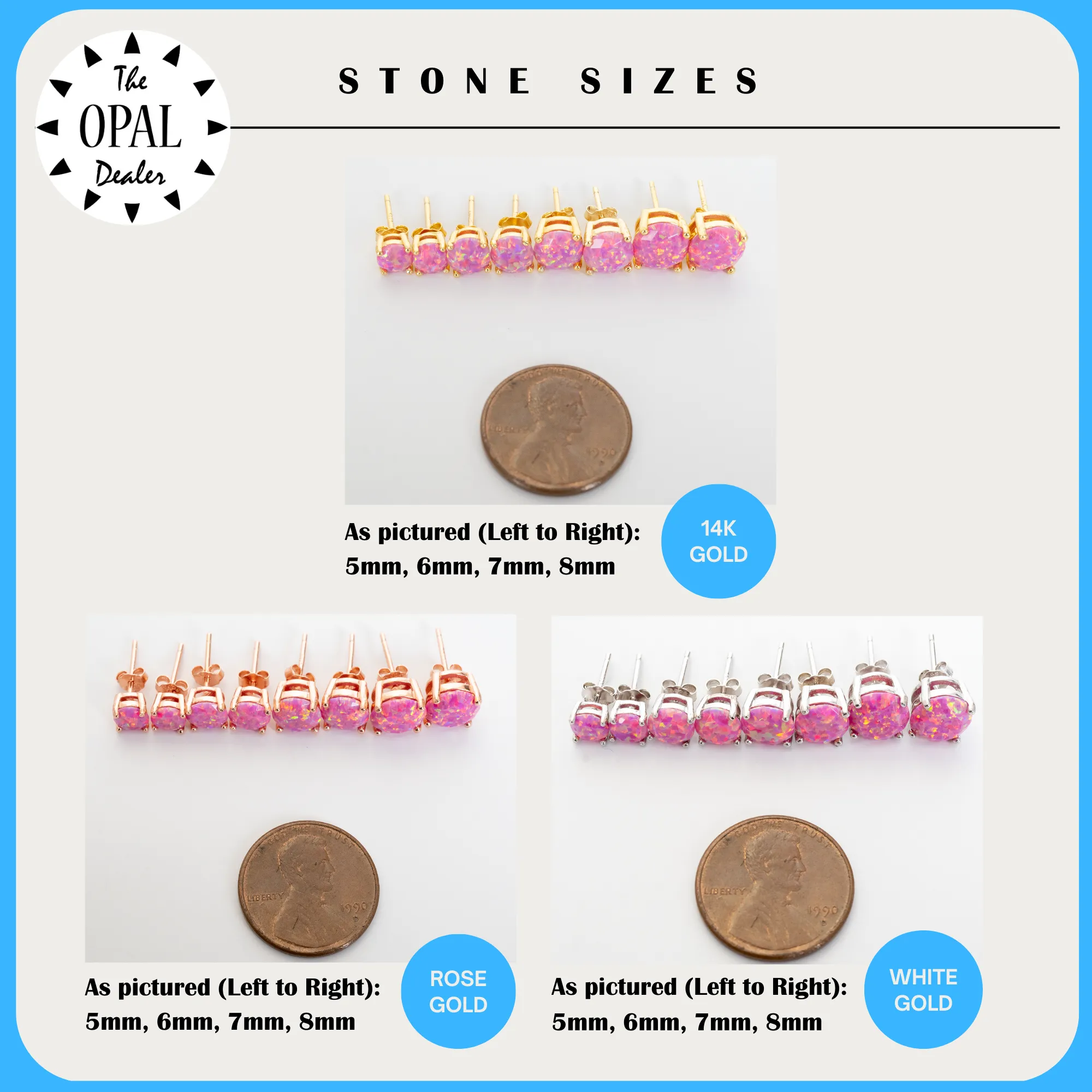 Aurora Opal Stud Earrings