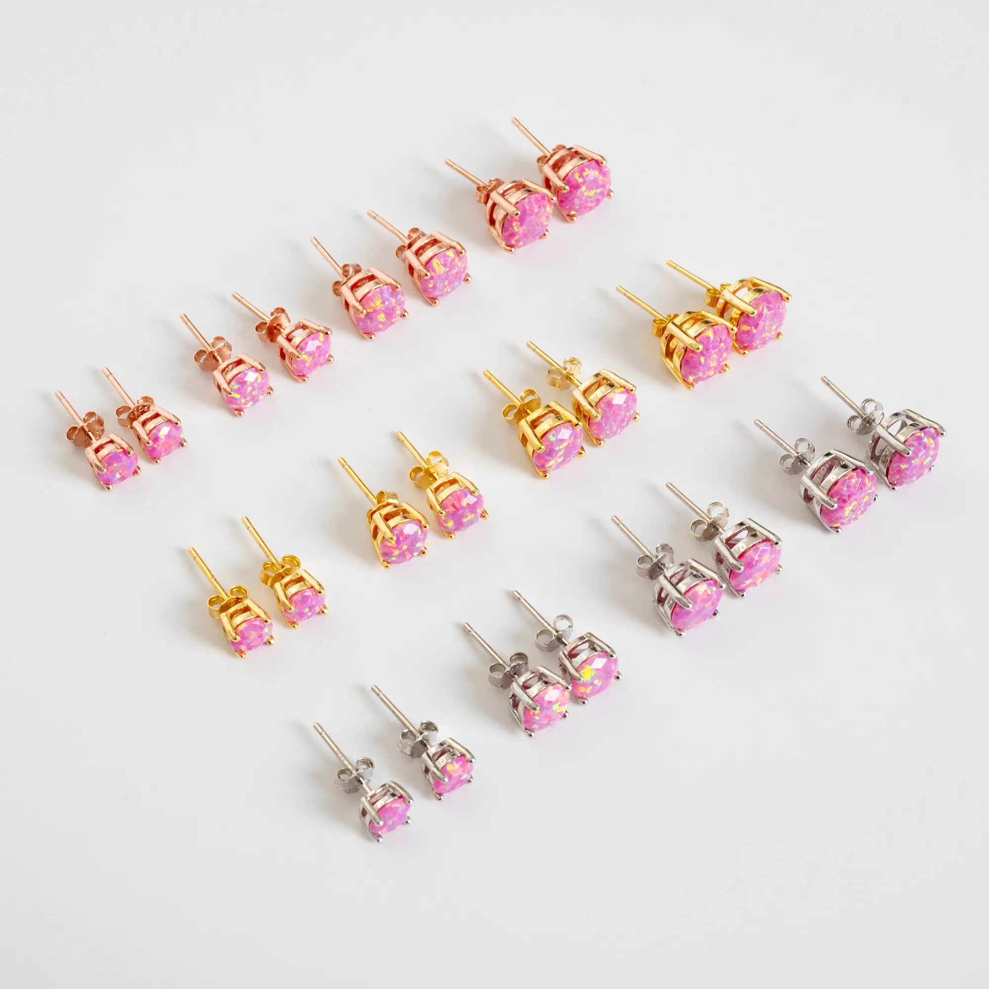 Aurora Opal Stud Earrings
