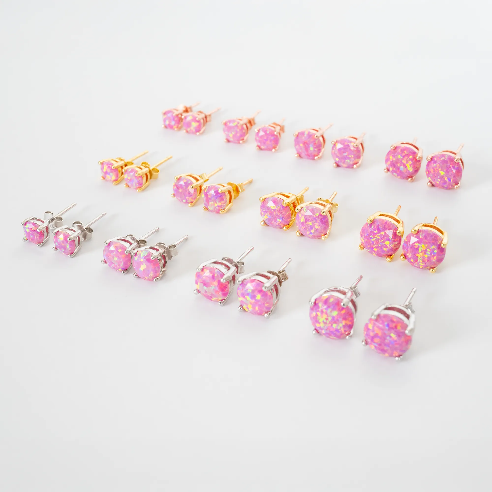 Aurora Opal Stud Earrings