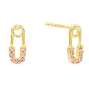 Baby Safety Pin Stud Earring