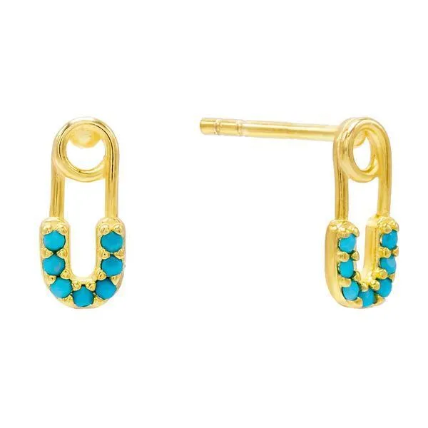 Baby Safety Pin Stud Earring