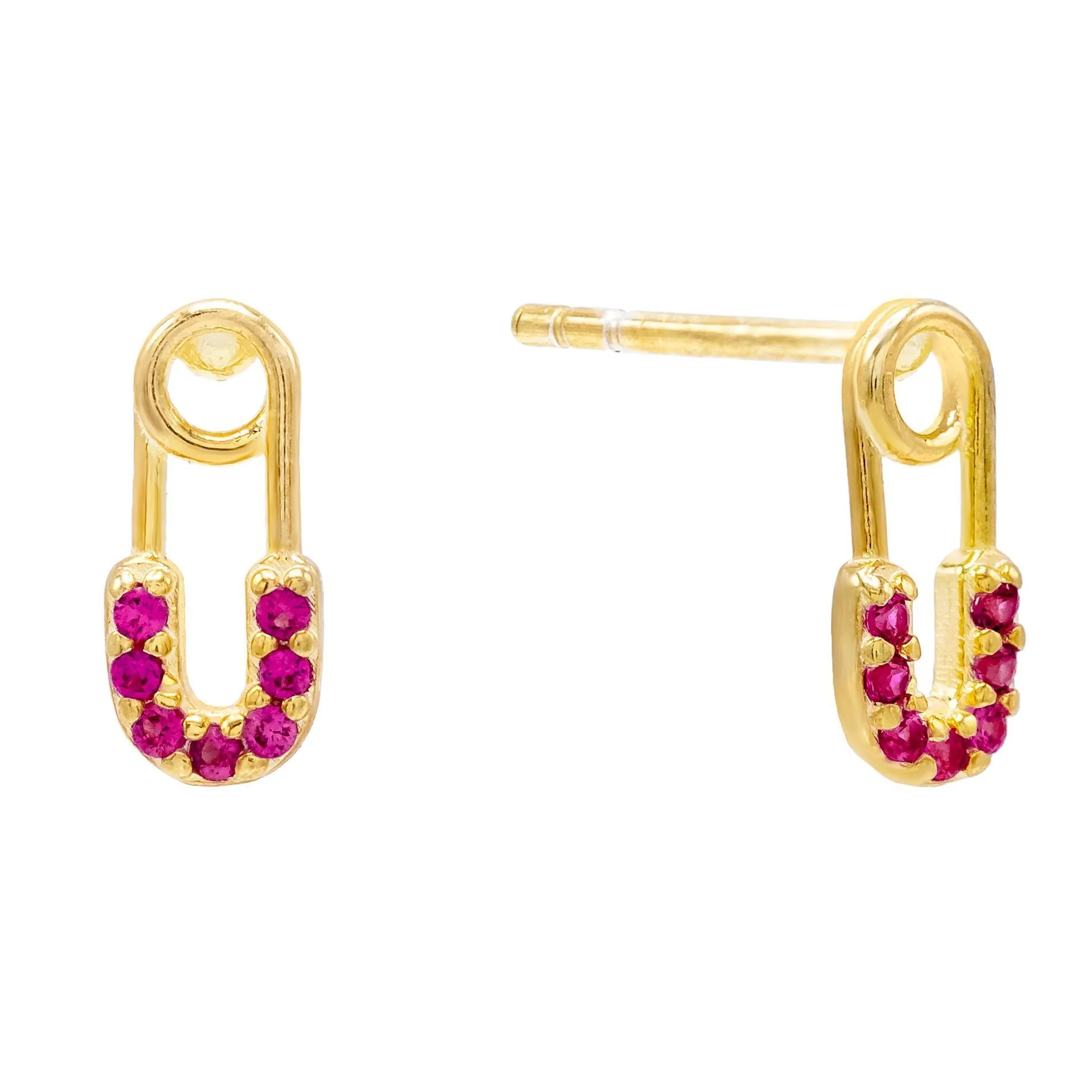 Baby Safety Pin Stud Earring