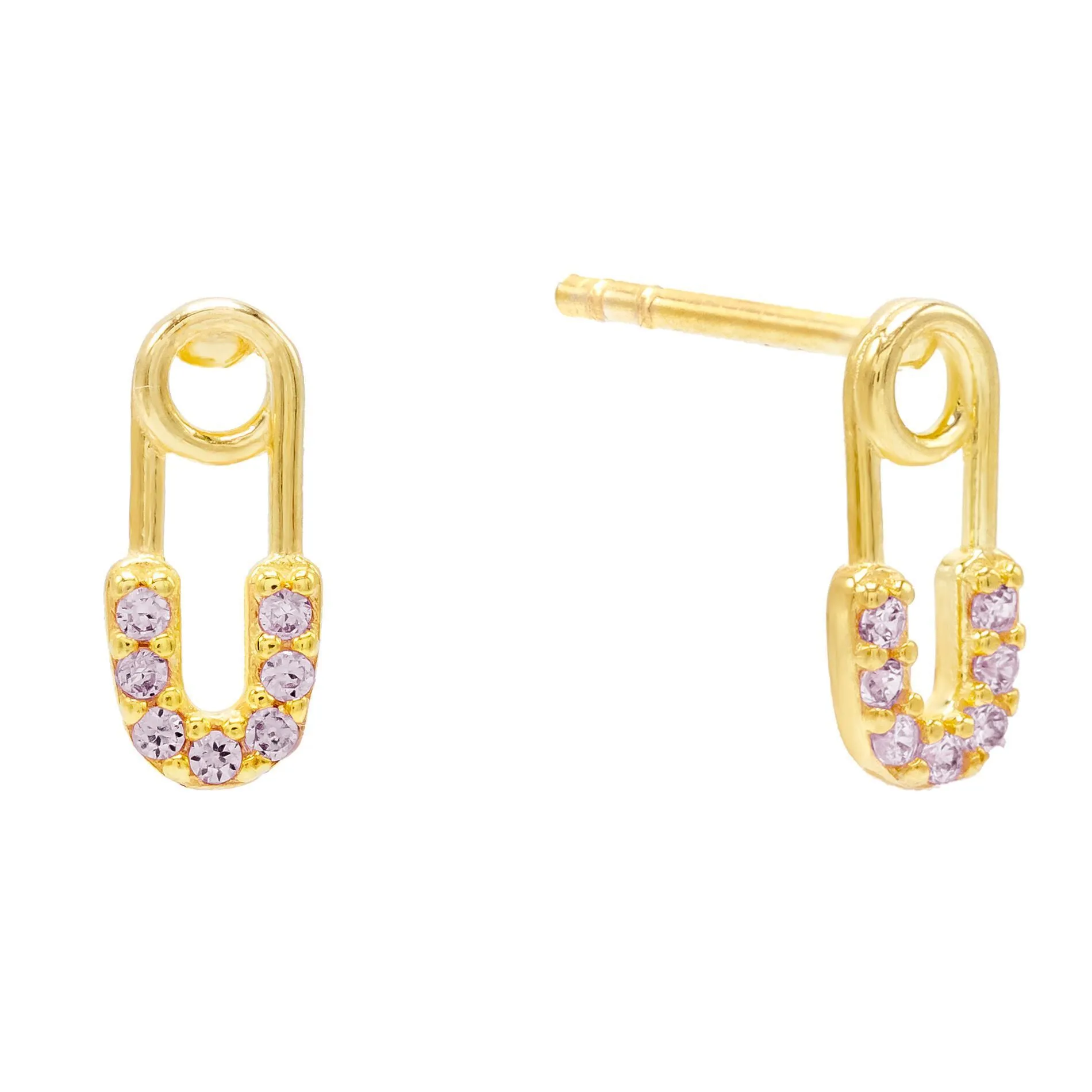 Baby Safety Pin Stud Earring