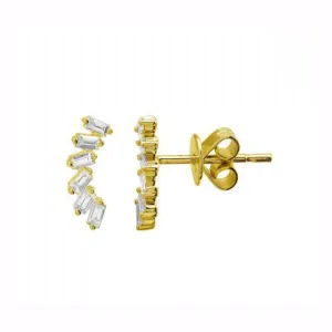 Baguette Diamond Studs
