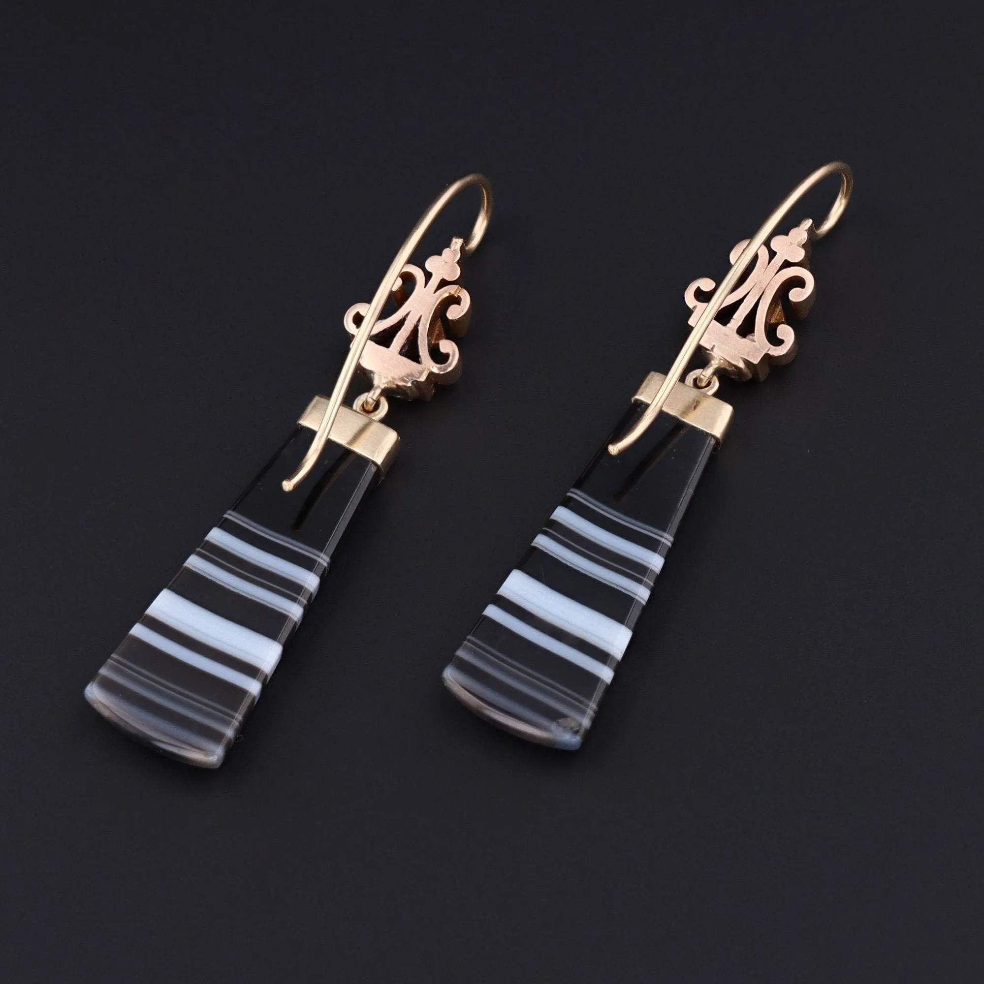 Banded Agate Earrings | Banded Agate & Turquoise Earrings