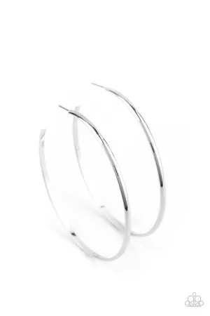 Basic Bombshell Silver Paparazzi Earrings