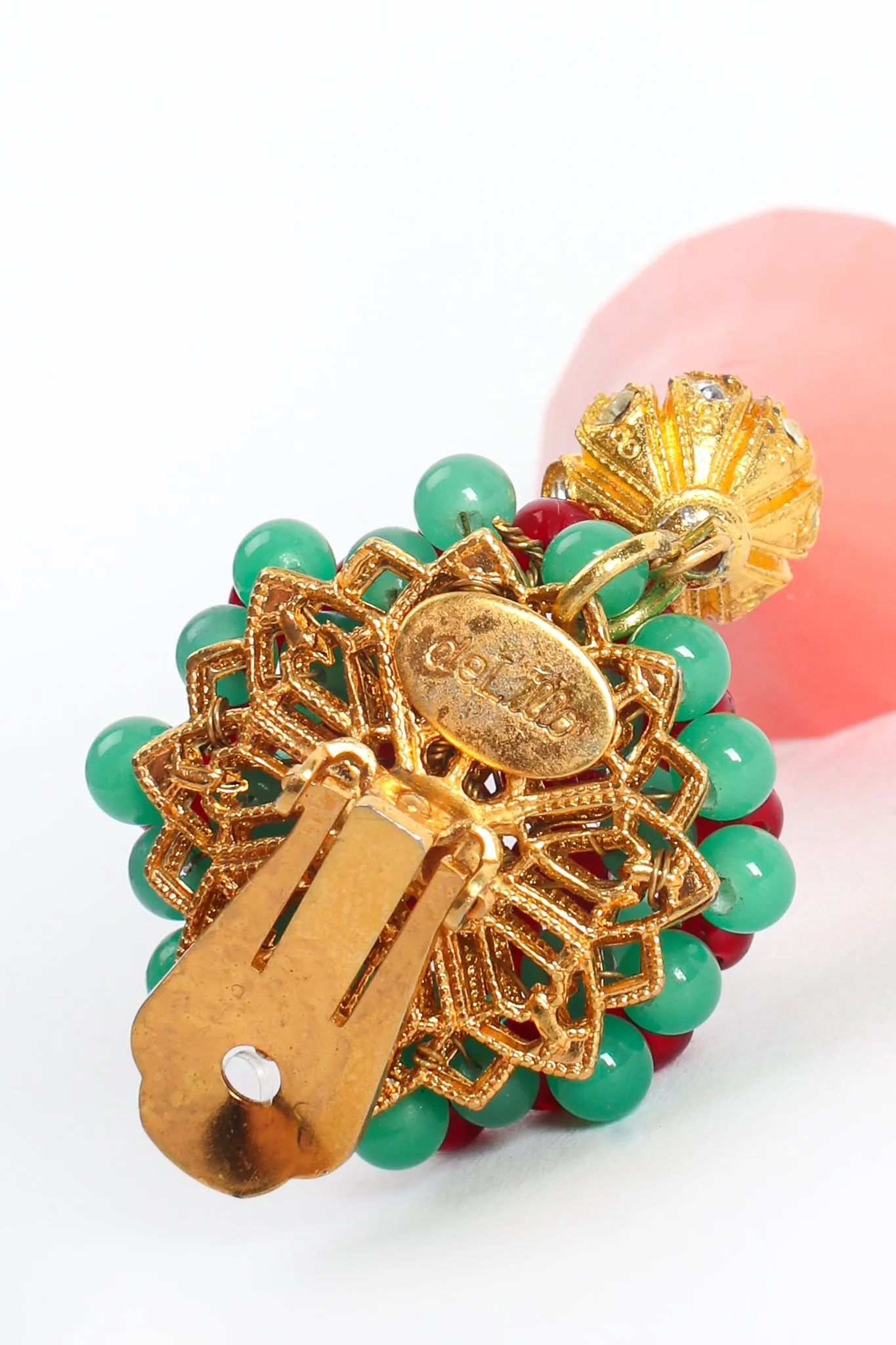 Beaded Cone Drop Earrings