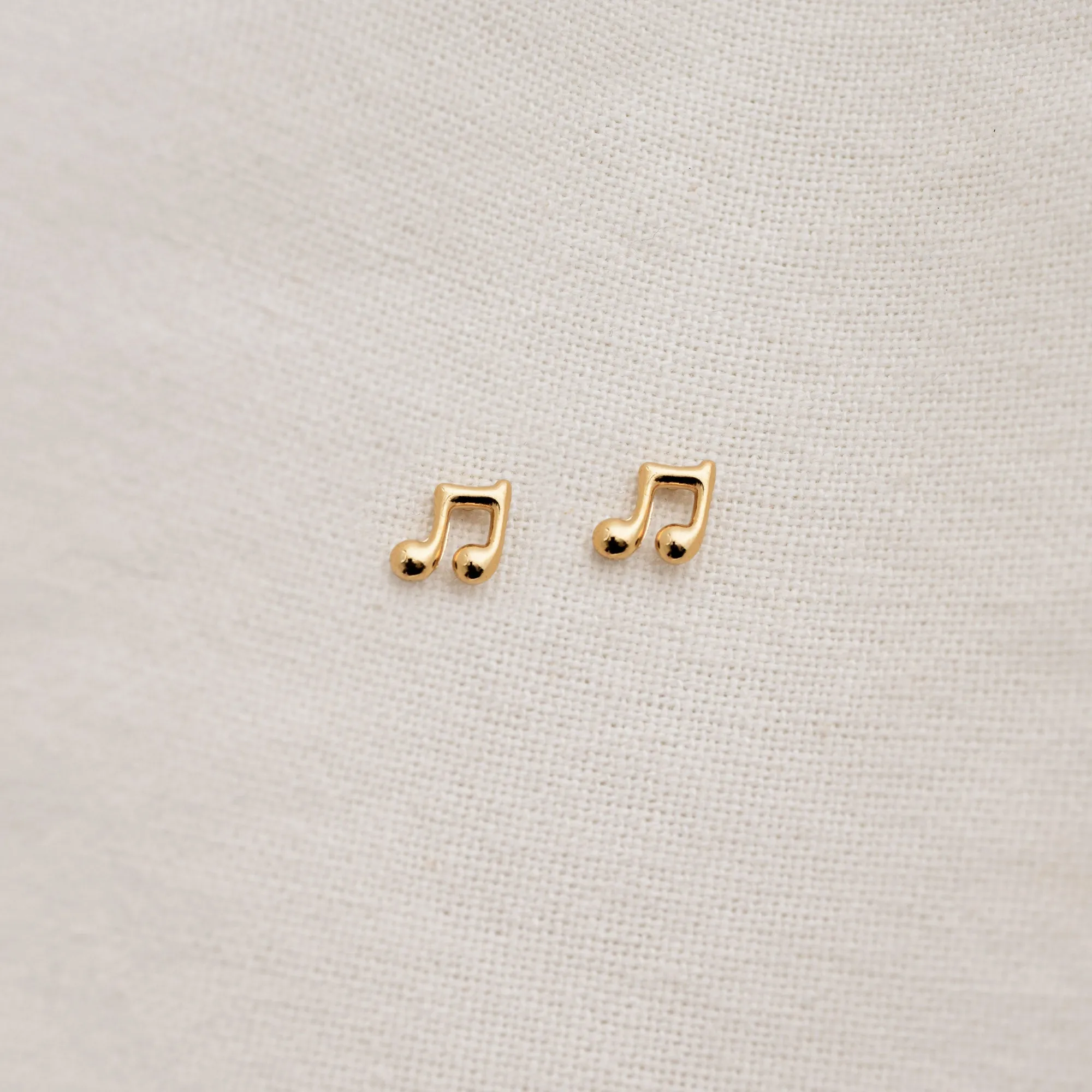 Beam Music Note Stud Earrings
