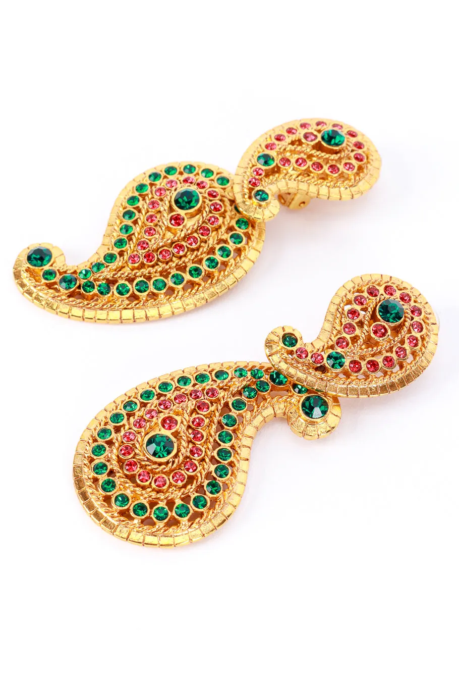 Bejewelled Boteh Drop Earrings