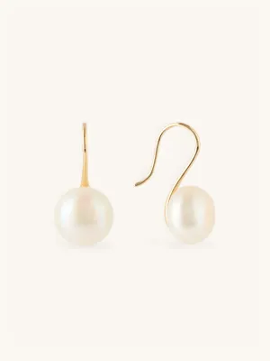 Bella | Large Pearl Drop Hook Earrings