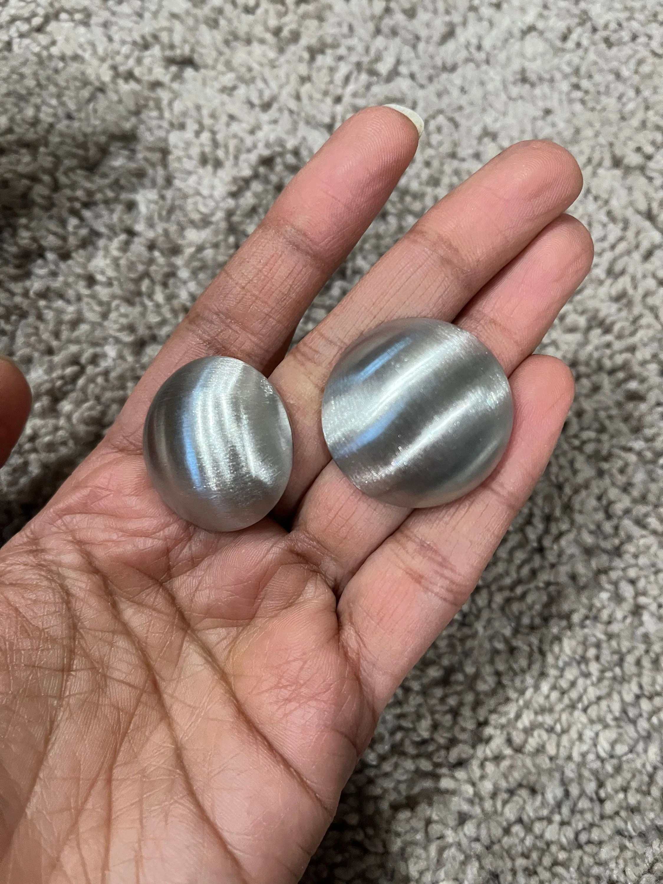 Big Silver stud earrings , silver  statement bold  studs large , silver round metal  earrings , chunky metal shiny stud earrings
