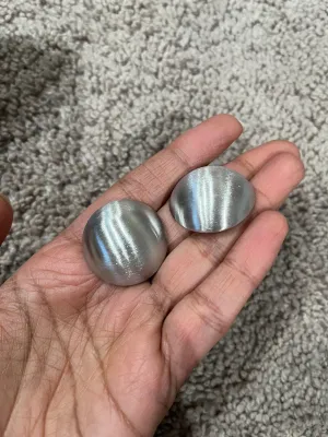 Big Silver stud earrings , silver  statement bold  studs large , silver round metal  earrings , chunky metal shiny stud earrings