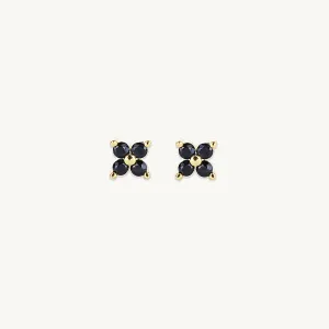 Black Clover Sapphire Earrings