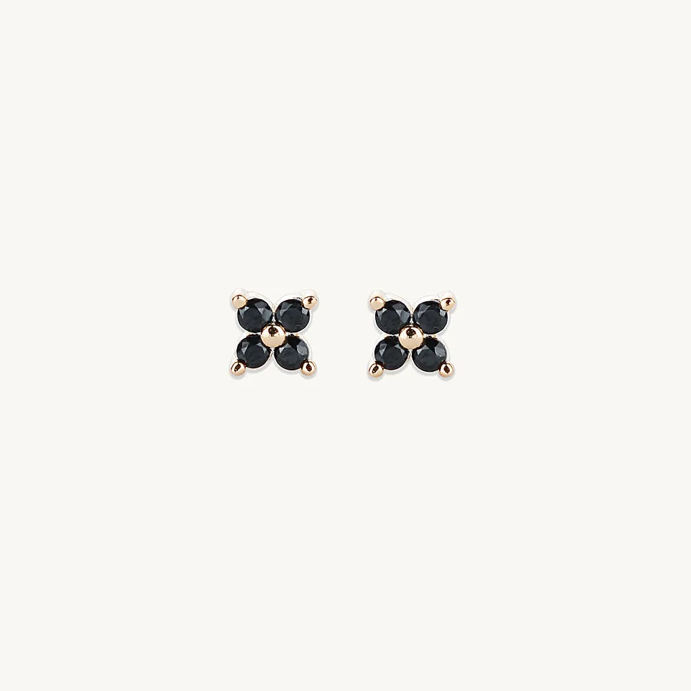Black Clover Sapphire Earrings