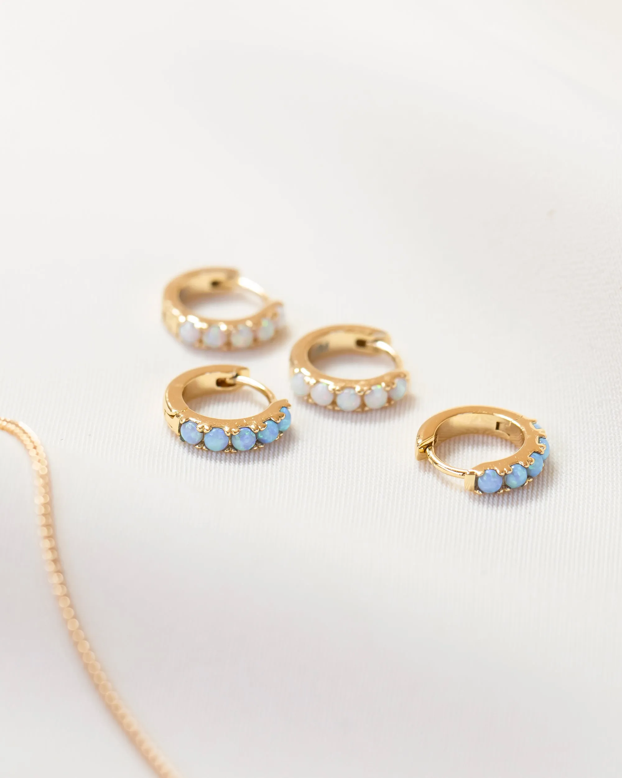 Blue Opal Huggies