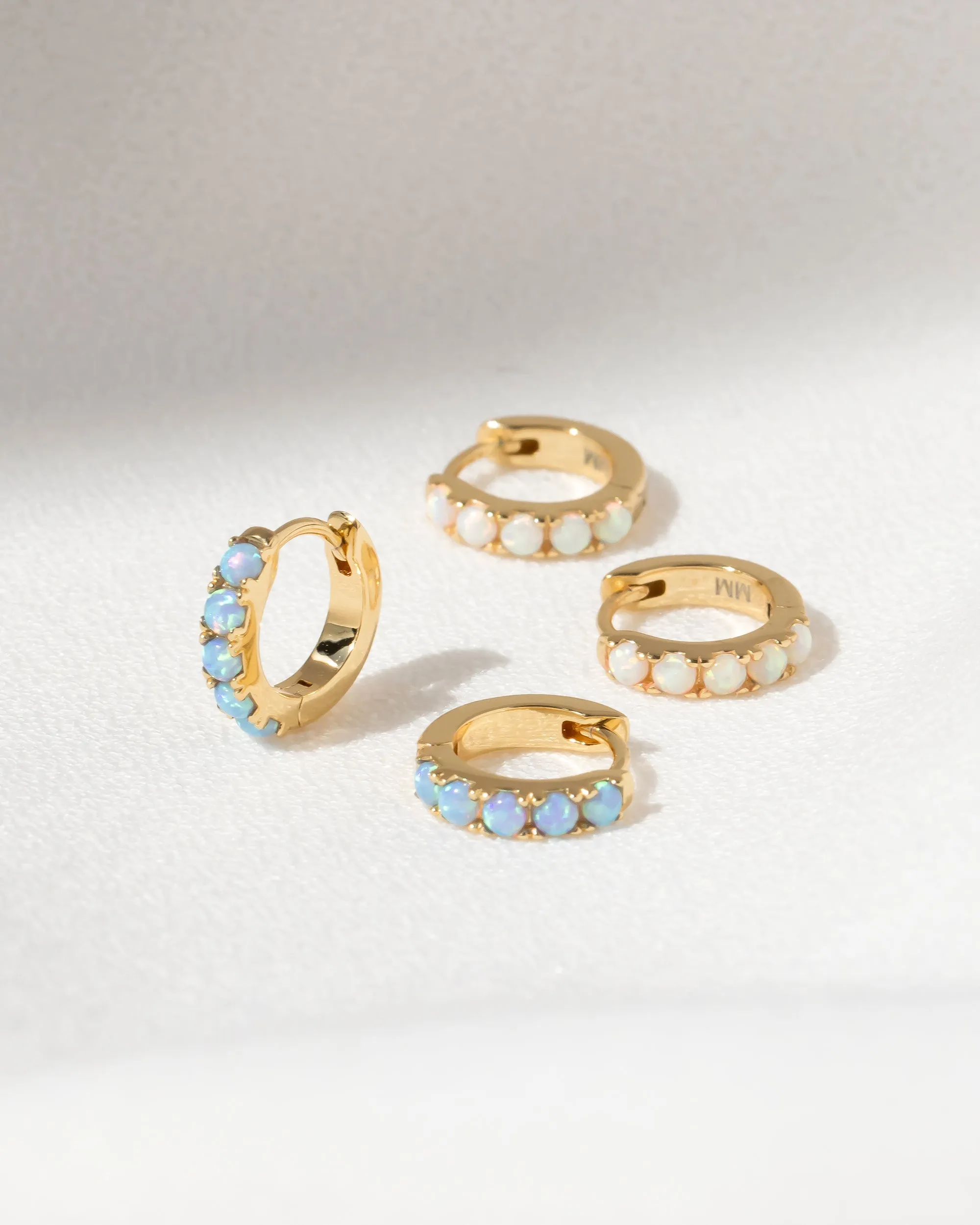 Blue Opal Huggies