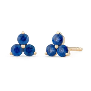 Blue Sapphire Florette Studs