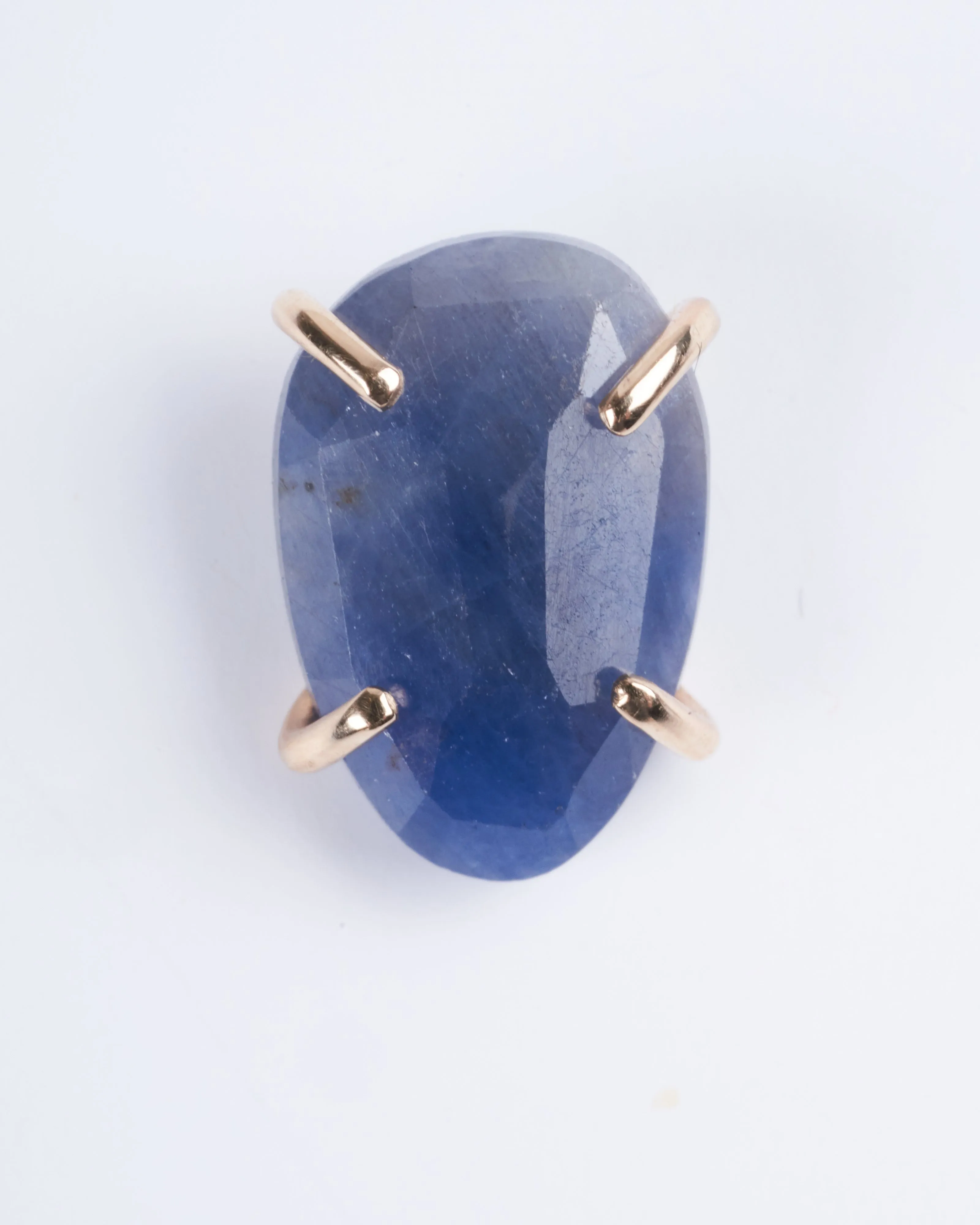 blue sapphire freeform post earring - blue