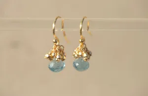 Blue Topaz Cluster Earrings