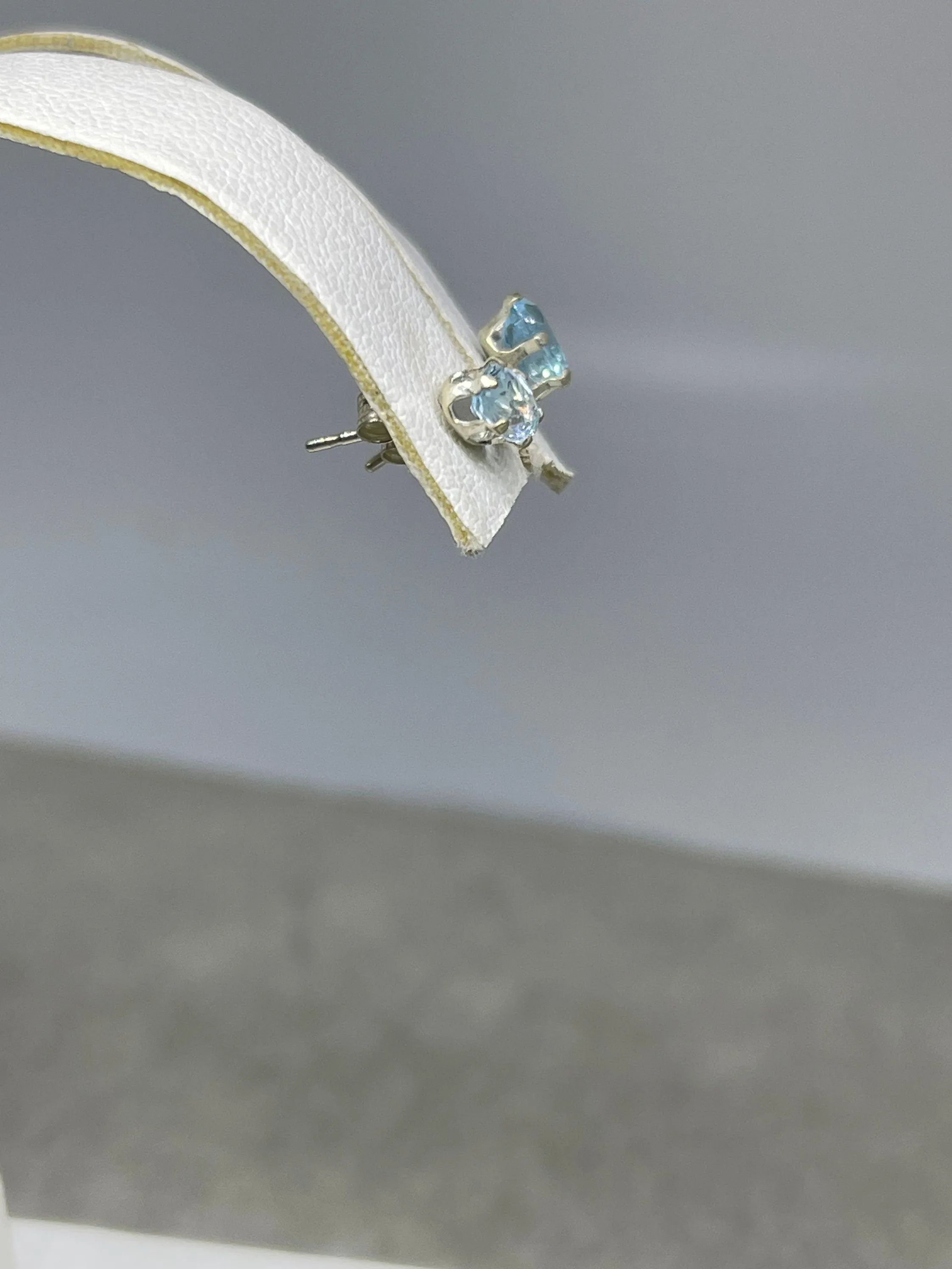Blue Topaz Sterling Silver Stud Earrings