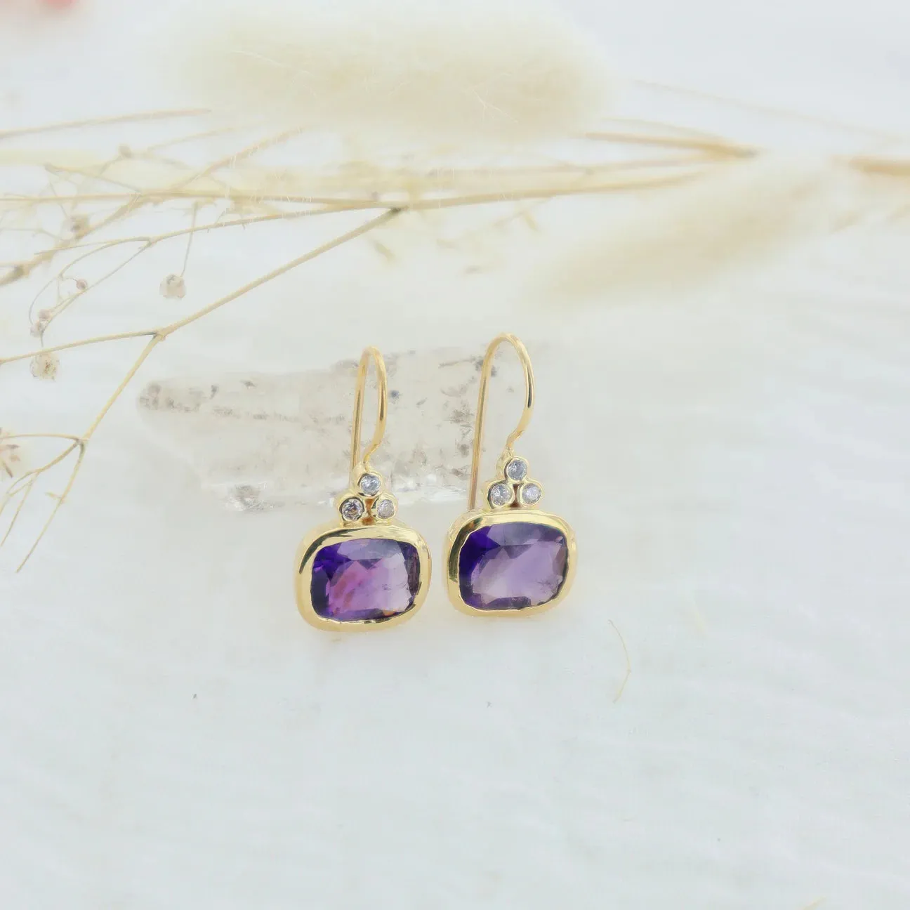 Bo Lise Amethyst Earrings