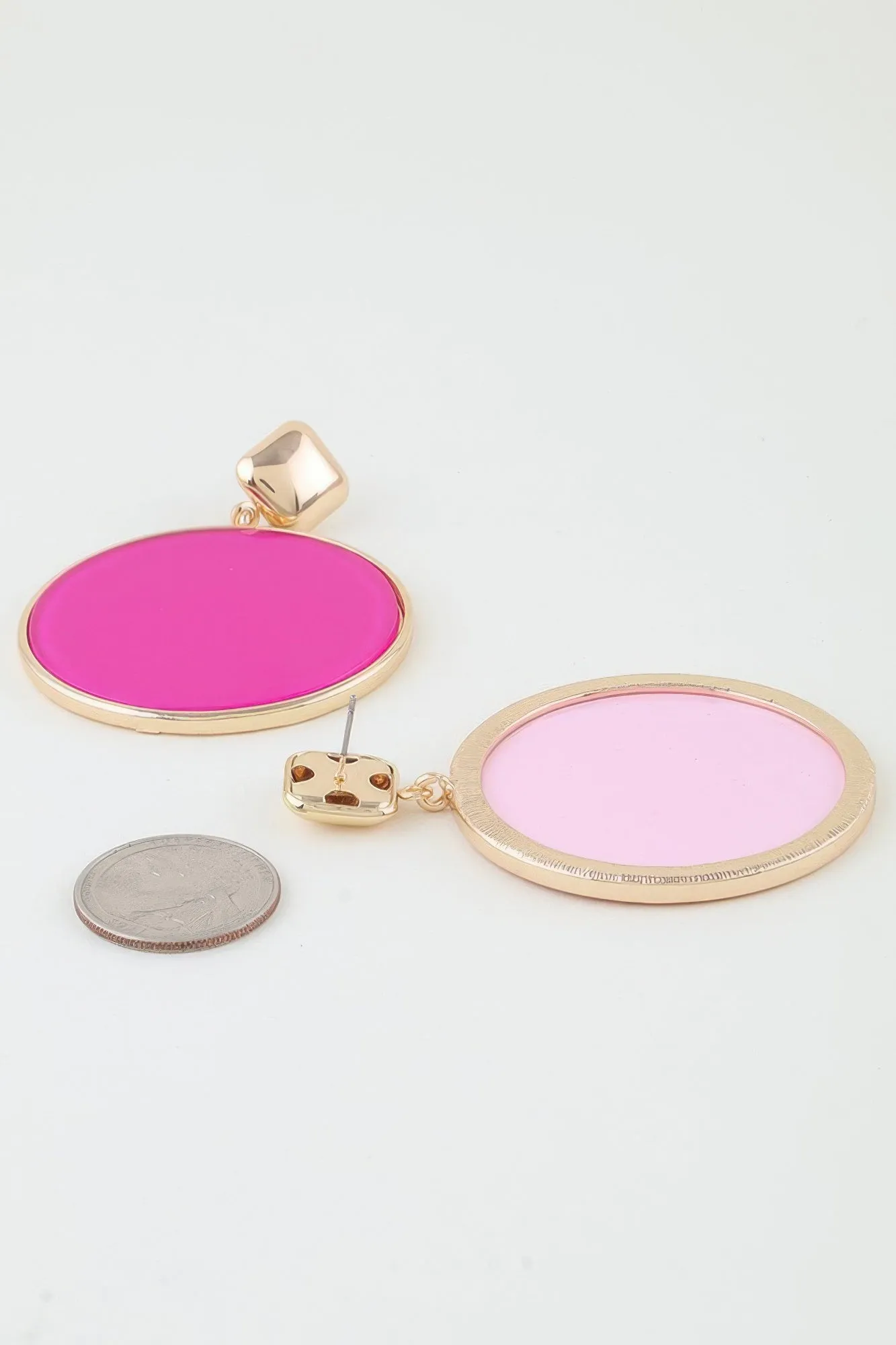 Bright Playful Circle Drop Earrings