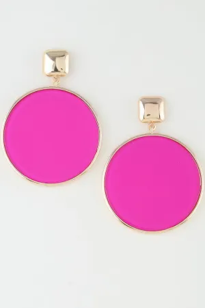 Bright Playful Circle Drop Earrings