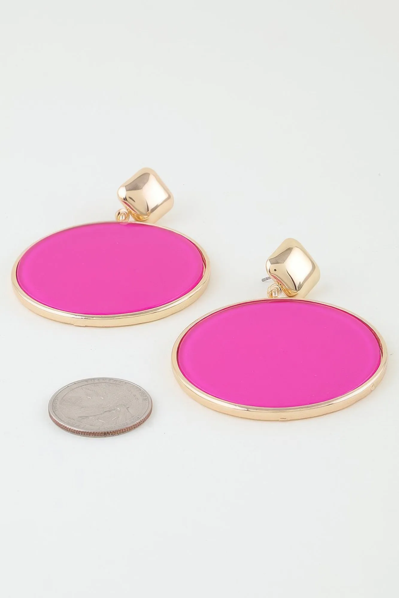 Bright Playful Circle Drop Earrings