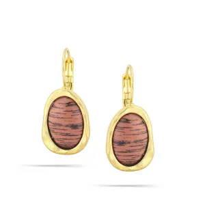BROWN AND BLACK STRIPE DROP EARRINGS #209NT3301 (4F6)