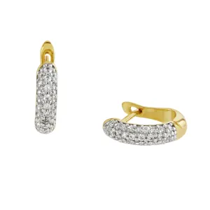 Buckley London Two-Tone Cluster Hoop Earrings Gold SS25