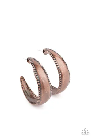 Burnished Benevolence Copper Paparazzi Earrings