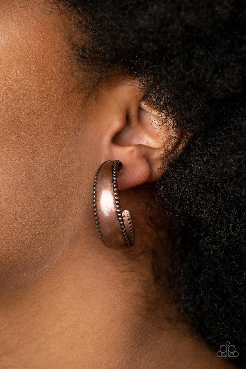 Burnished Benevolence Copper Paparazzi Earrings