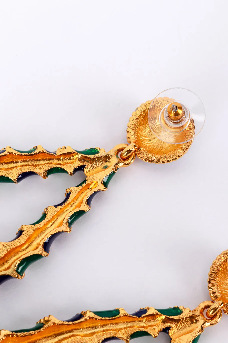 Carnival Enamel Teardrop Hoop Earrings