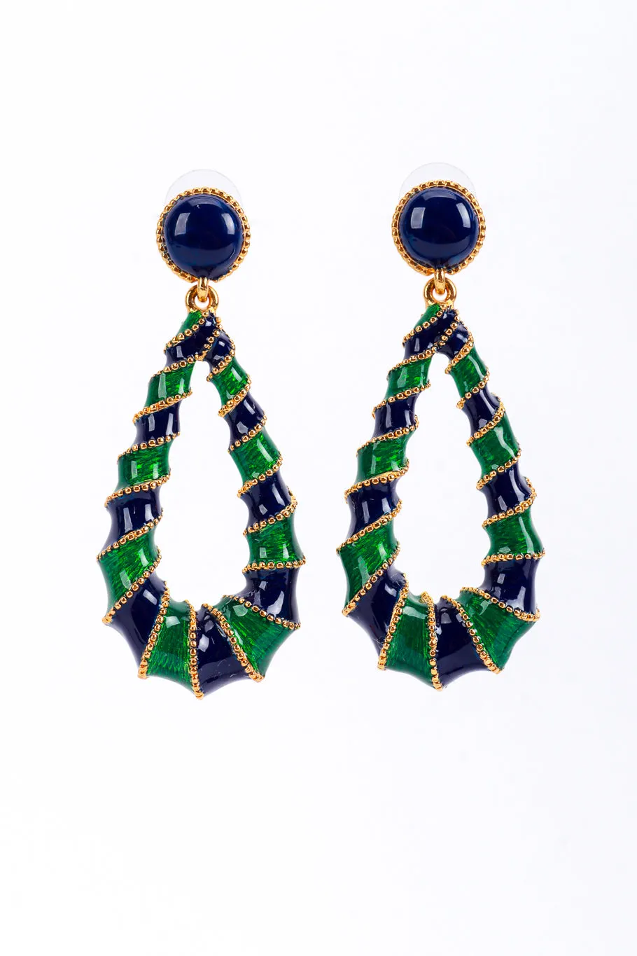 Carnival Enamel Teardrop Hoop Earrings