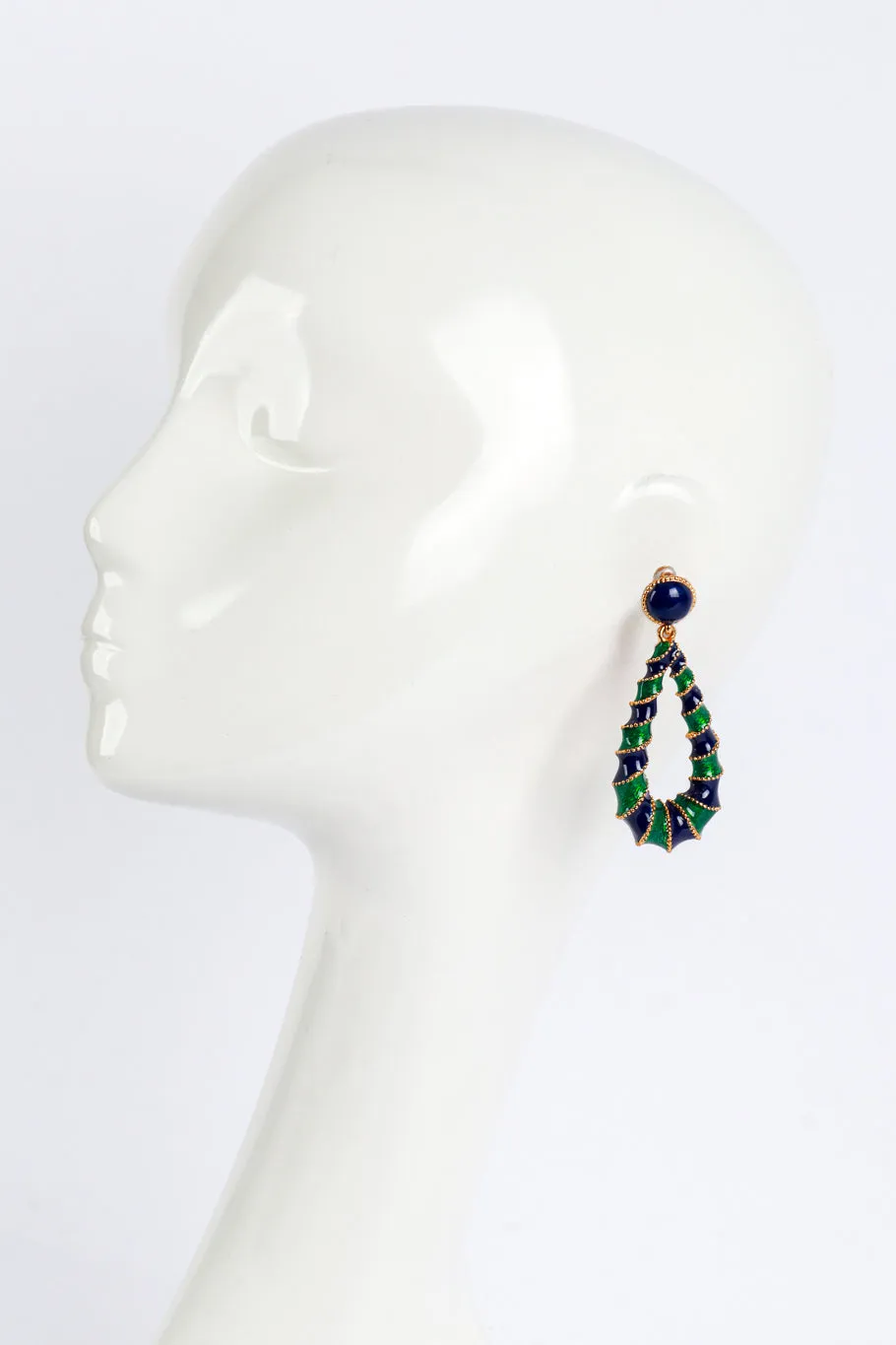 Carnival Enamel Teardrop Hoop Earrings