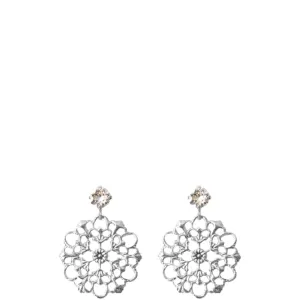 Caroline Svedbom Silver Andrea Earrings - Clear
