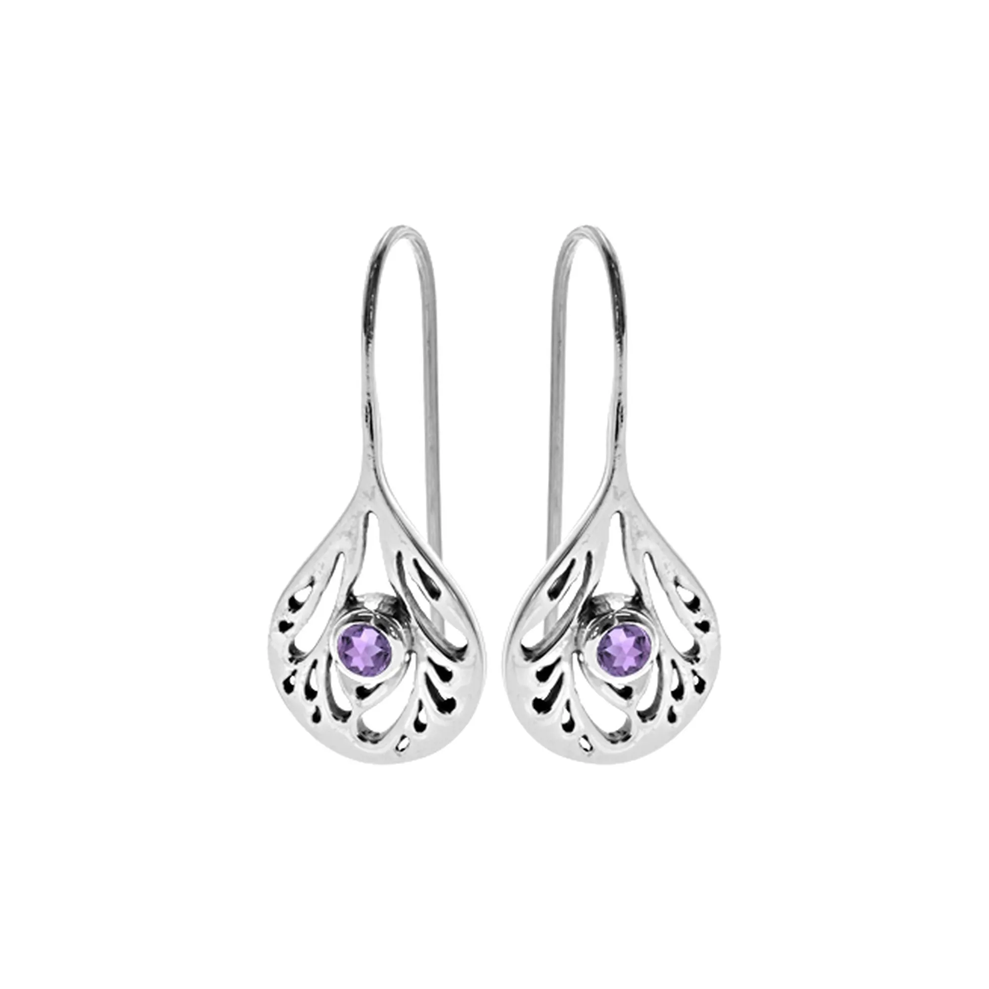 Catalina cut out amethyst earrings