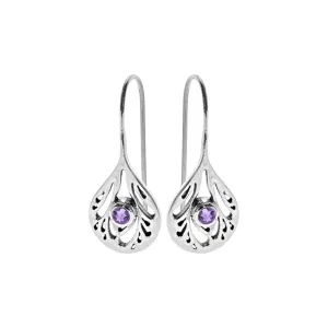 Catalina cut out amethyst earrings