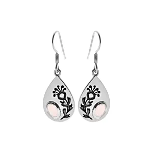 Catalina dandelion rose quartz earrings