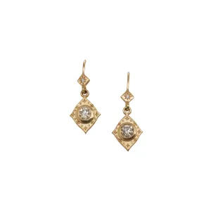 Champagne Diamond Drop Earrings