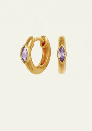 Chrysalis Earrings Amethyst - Gold