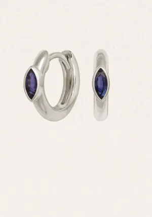 Chrysalis earrings Sapphire-silver