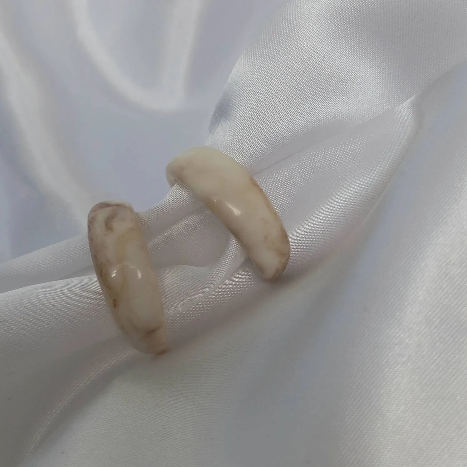 Chunky Beige Resin Hoop Earrings - Resin Earrings, Chunky Hoop Earrings, Thick Resin Earrings, Earrings In The UK, Hoop Earrings In The UK