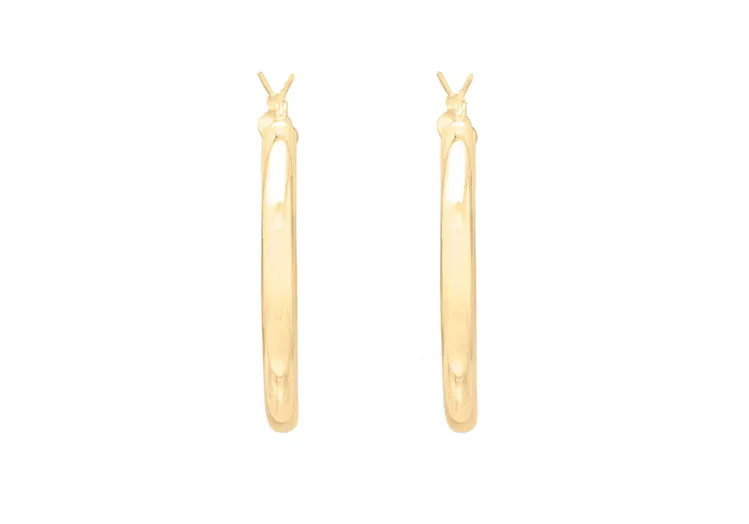 Chunky Gold Medium Tube Hoops