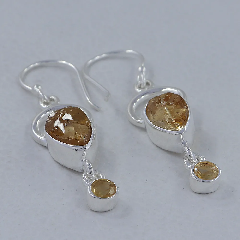 Citrine Silver Earrings