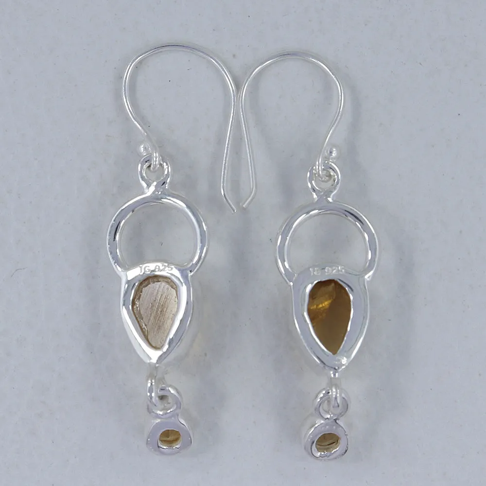 Citrine Silver Earrings