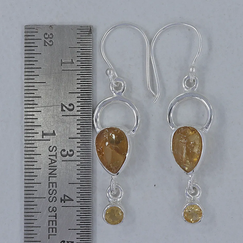 Citrine Silver Earrings