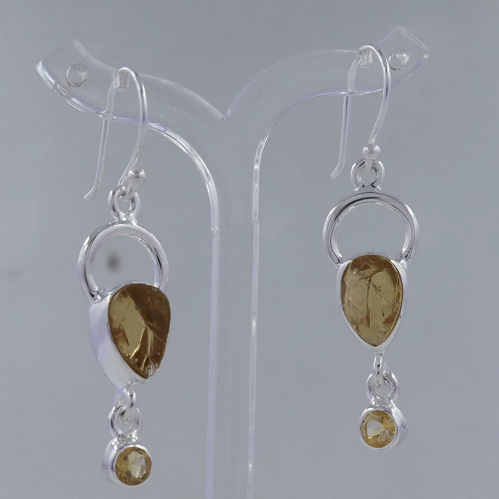Citrine Silver Earrings